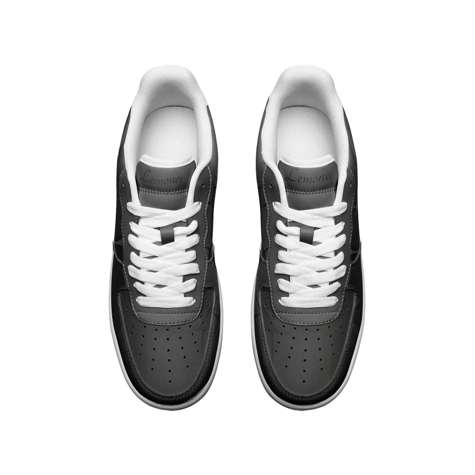 Unisex Low Top Leather Sneakers - Image #3
