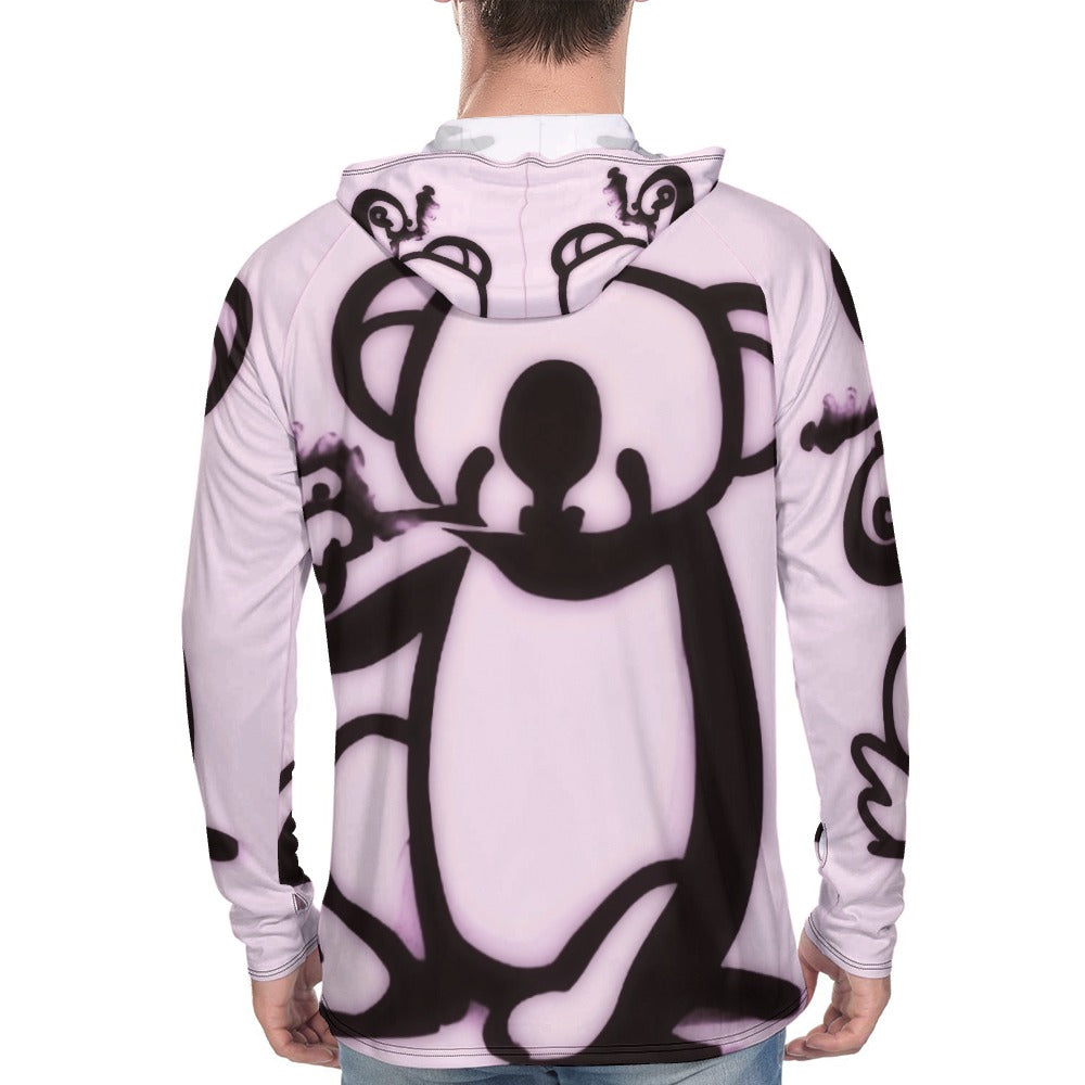 Intake the Vibes | Long Sleeve Light Hoodie | Mens Smokin Koalas - Art Meets Apparel