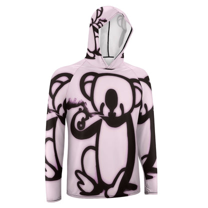 Intake the Vibes | Long Sleeve Light Hoodie | Mens Smokin Koalas - Art Meets Apparel