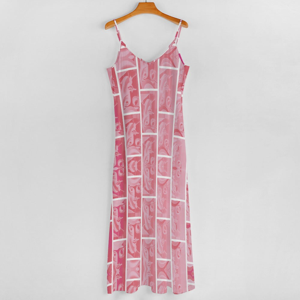Sling Ankle Long Dress - Art Meets Apparel
