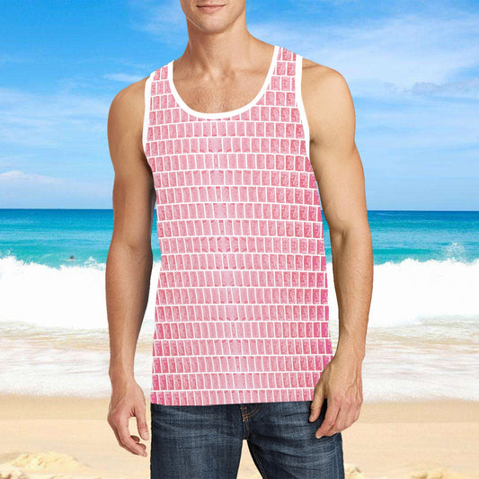 Tropi Cali Red | Santa Monica Designed | Mens Tank T-Shirt - Art Meets Apparel