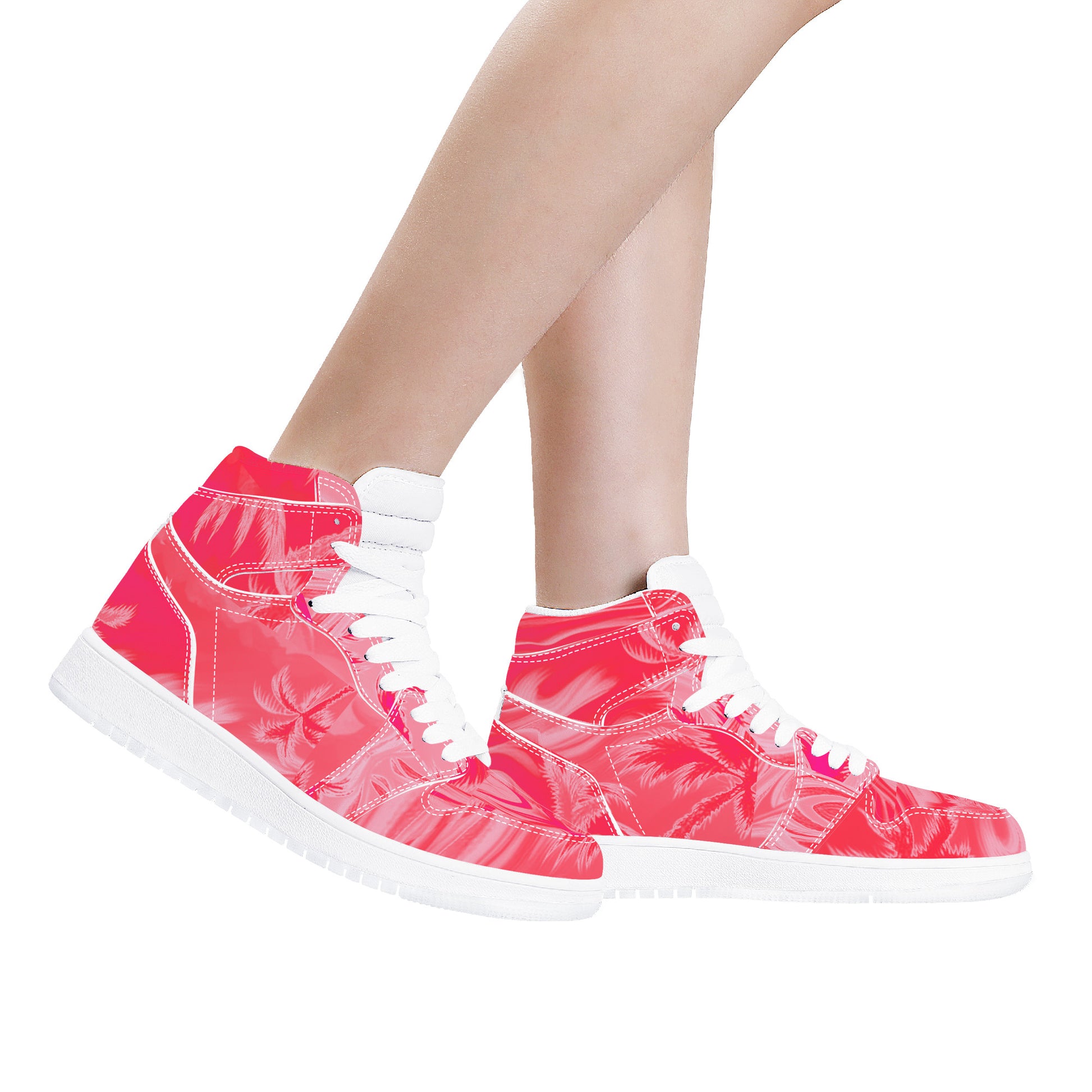 LMNE #1 Pink Haze | High Top Eco Friendly Leather Sneaker - Art Meets Apparel