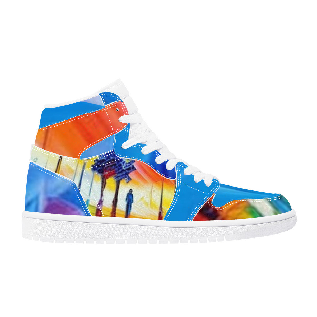 Mens High Top | Palisades SM Piece | Artist Design | - Art Meets Apparel