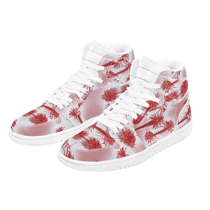 High Top | Cali Red Palms #1 | Men's Sneaker - Art Meets Apparel