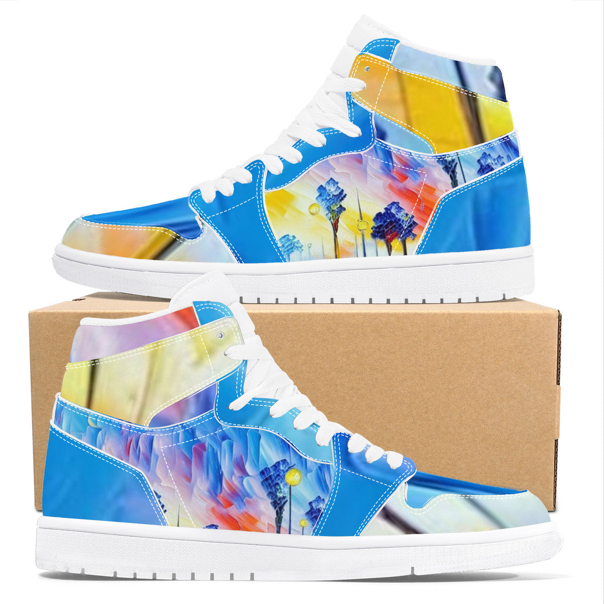 Mens High Top | Palisades SM Piece | Artist Design | - Art Meets Apparel