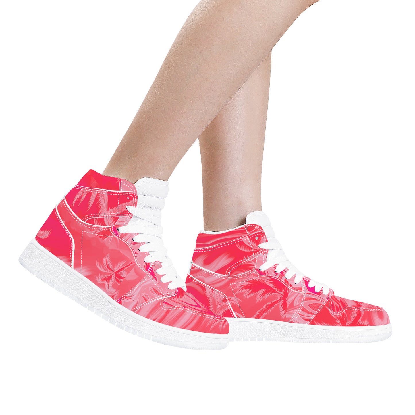 Tropicali Pink | High Top Sneakers | Artist Designed - Art Meets Apparel