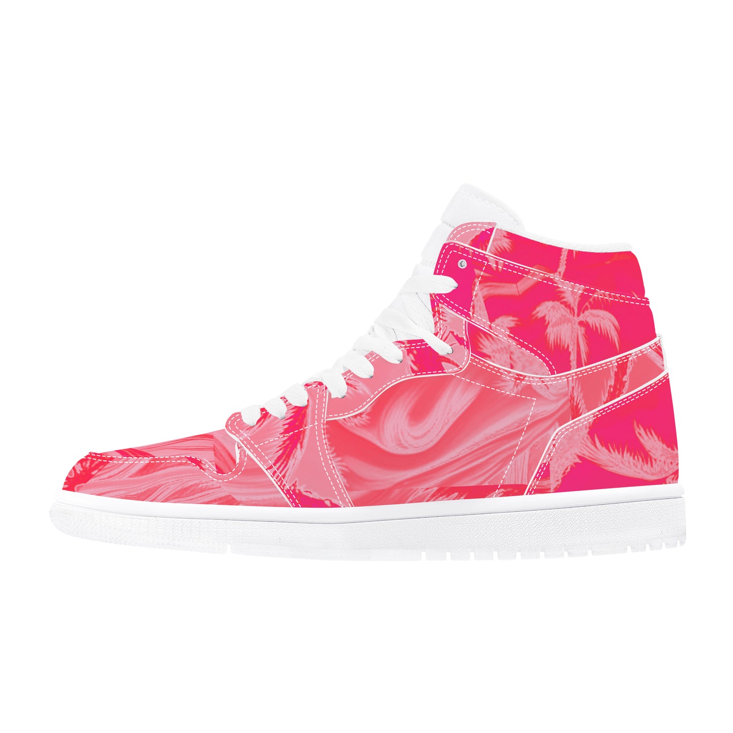 LMNE #1 Pink Haze | High Top Eco Friendly Leather Sneaker - Art Meets Apparel