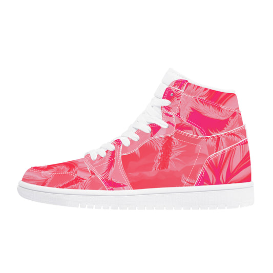 Tropicali Pink | High Top Sneakers | Artist Designed - Art Meets Apparel