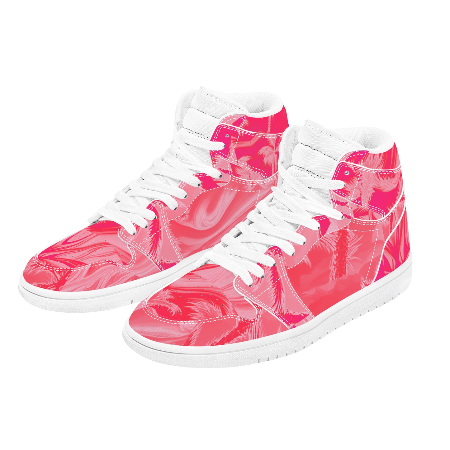 LMNE #1 Pink Haze | High Top Eco Friendly Leather Sneaker - Art Meets Apparel