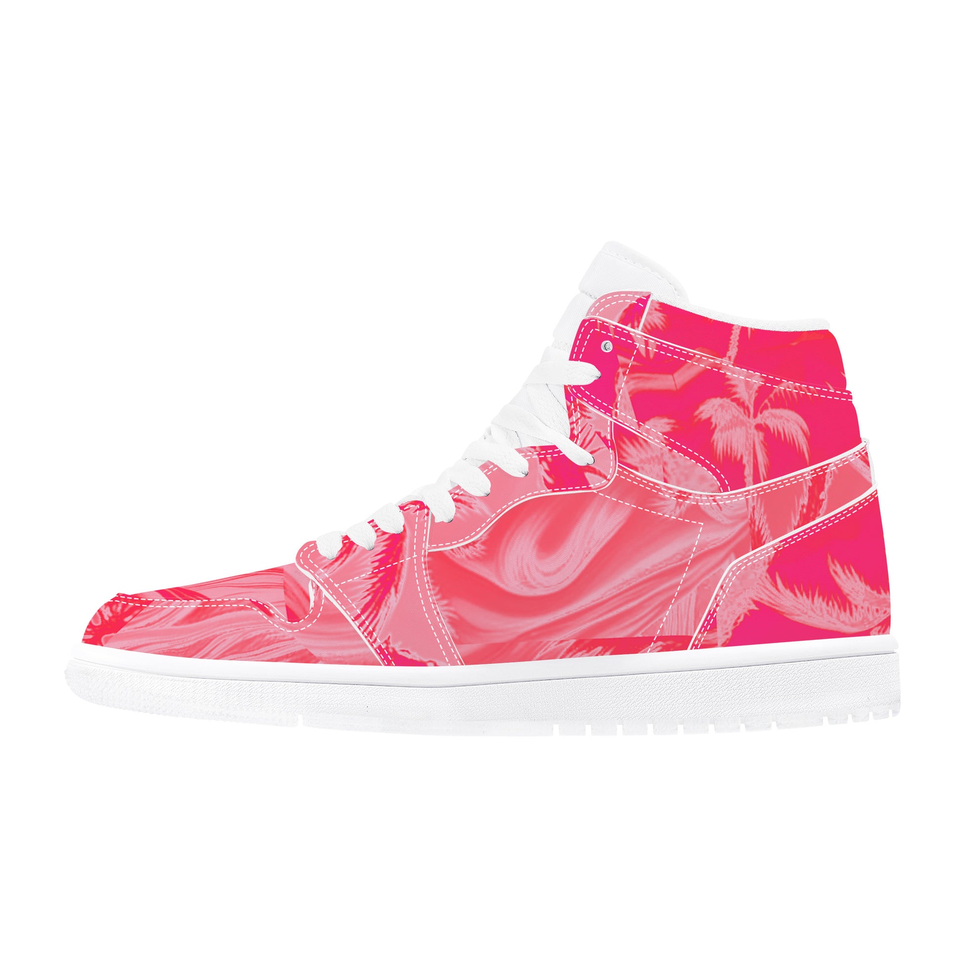 Tropicali Pink | High Top Sneakers | Artist Designed - Art Meets Apparel