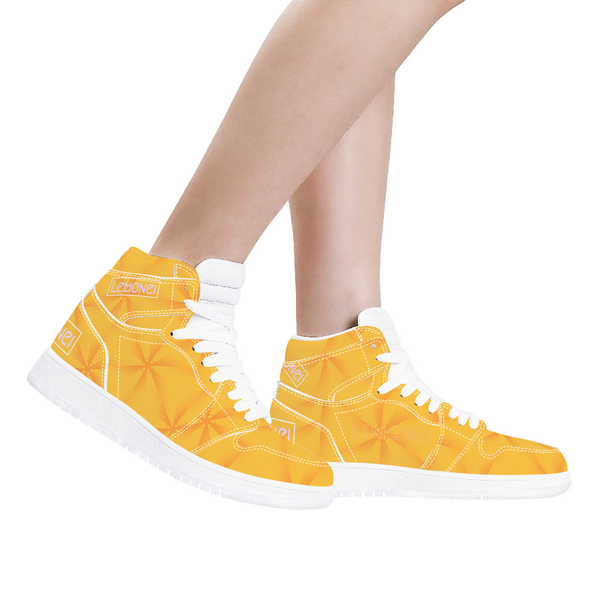 Cali Sunshine | High Top Eco Leather Sneaker | Local Artist Design Santa Monica