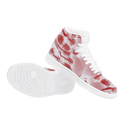 High Top | Cali Red Palms #1 | Men's Sneaker - Art Meets Apparel