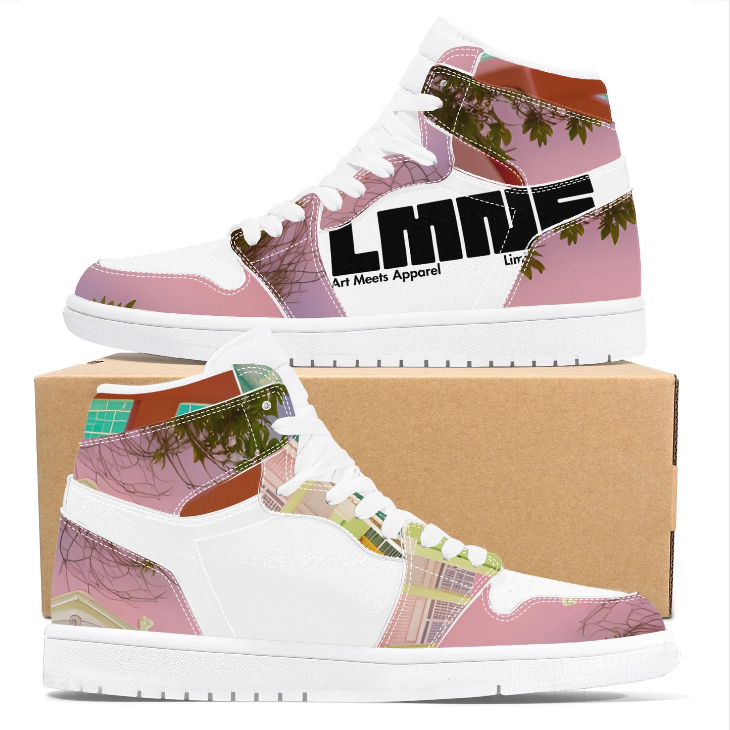 Tropi Cali | High Top Eco Friendly Leather Sneaker | LMNE Sneaker Collection