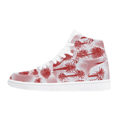 High Top | Cali Red Palms #1 | Men's Sneaker - Art Meets Apparel