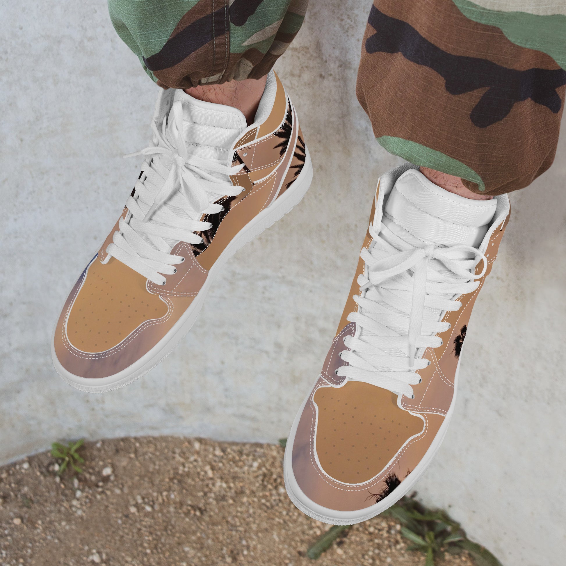 Sandstorm | Men's High Top | Eco Leather Sneaker | Artist Designed - Art Meets Apparel