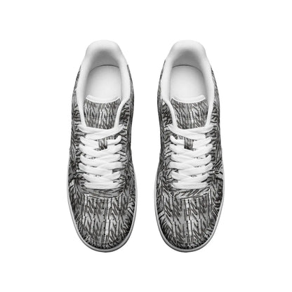 Triple Up Silver | Low Top Leather Sneakers - Image #3