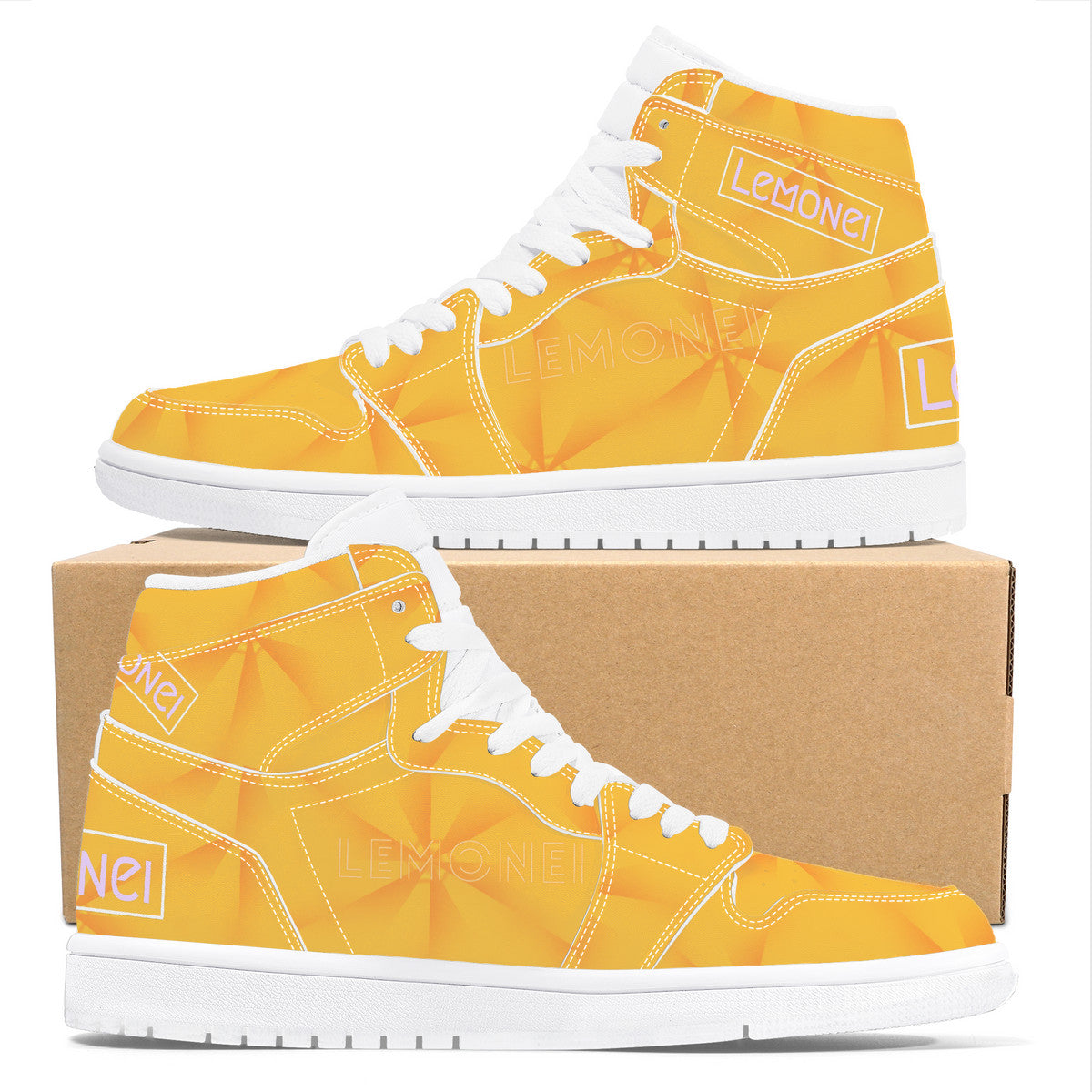 Cali Sunshine | High Top Eco Leather Sneaker | Local Artist Design Santa Monica