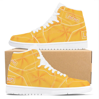 Cali Sunshine | High Top Eco Leather Sneaker | Local Artist Design Santa Monica