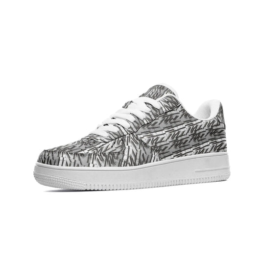 Triple Up Silver | Low Top Leather Sneakers - Image #1