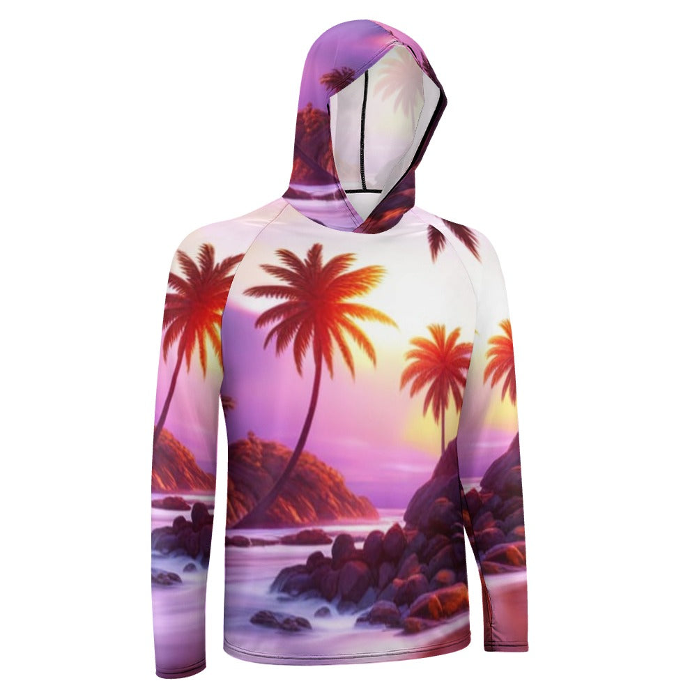 Tropical Vibes | Men's Light Hoodie | Artist Design - Art Meets Apparel