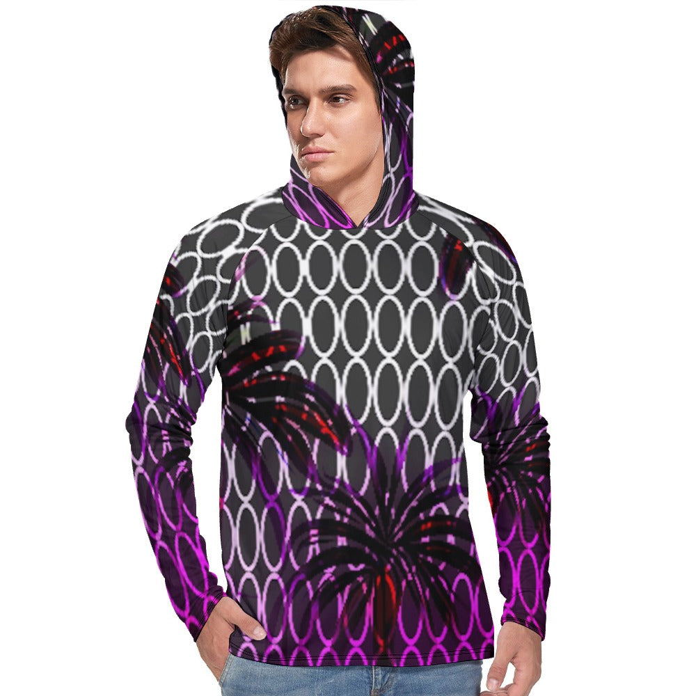 Sun Protection Hoodie Long Sleeve (Men's) - Art Meets Apparel