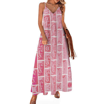 Sling Ankle Long Dress - Art Meets Apparel