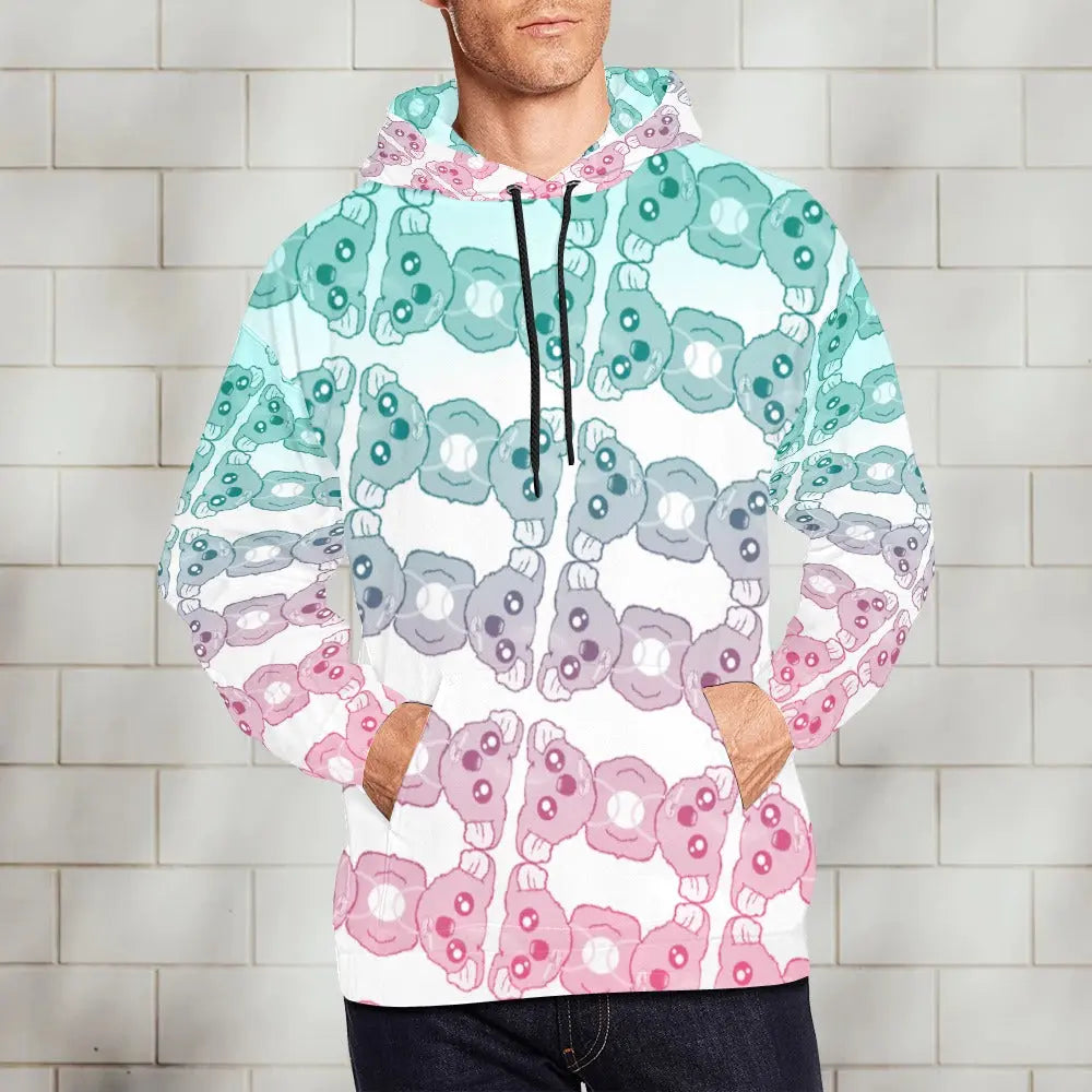 Men's All Over Print Hoodie (USA Size) (Model H13) - Art Meets Apparel