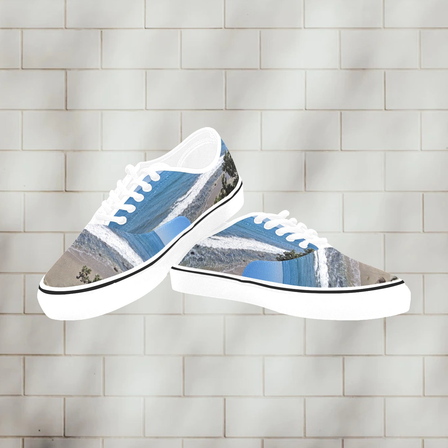 Santa Monica Pic2Shoe | Men's Classic Canvas Low Top Shoe - Art Meets Apparel