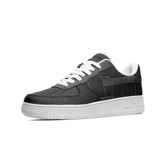 Unisex Low Top Leather Sneakers - Image #1