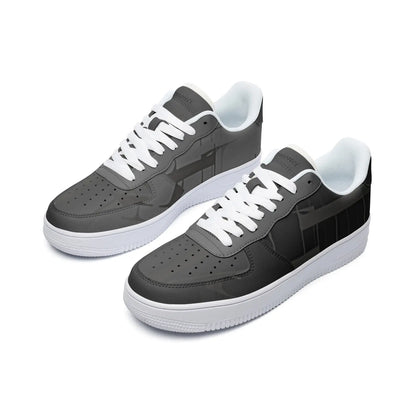 Unisex Low Top Leather Sneakers - Image #4