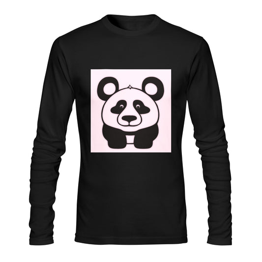 Magnetic Panda Piece | Gildan Men's Long sleeve T-shirt | Conversation Starter Collection (?) - Art Meets Apparel