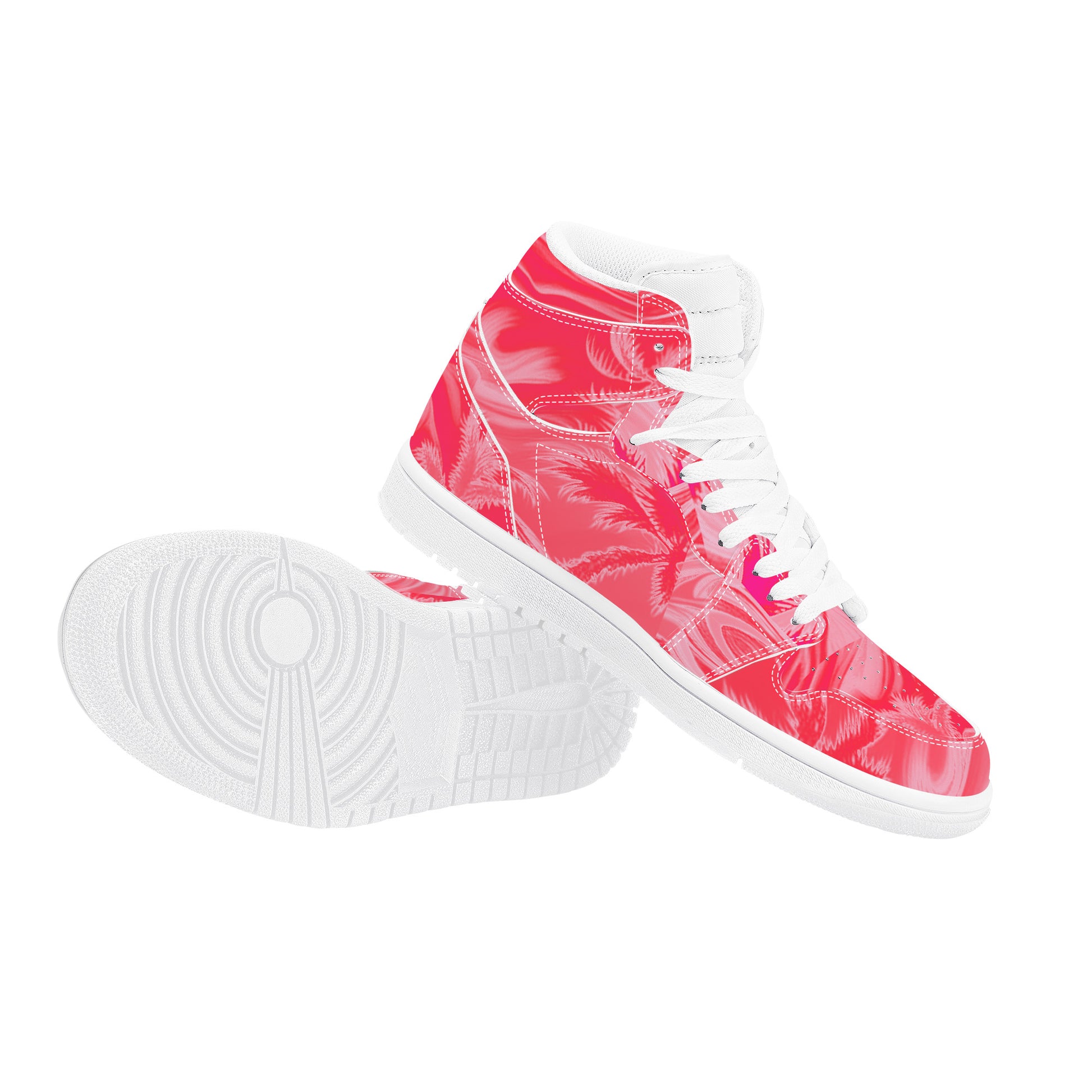 Tropicali Pink | High Top Sneakers | Artist Designed - Art Meets Apparel