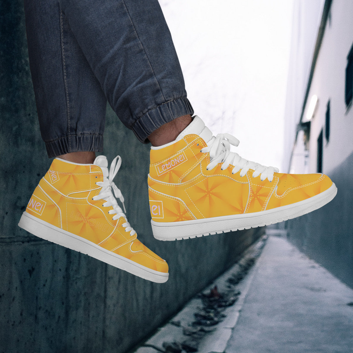 Cali Sunshine | High Top Eco Leather Sneaker | Local Artist Design Santa Monica