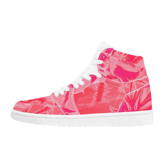 LMNE #1 Pink Haze | High Top Eco Friendly Leather Sneaker - Art Meets Apparel