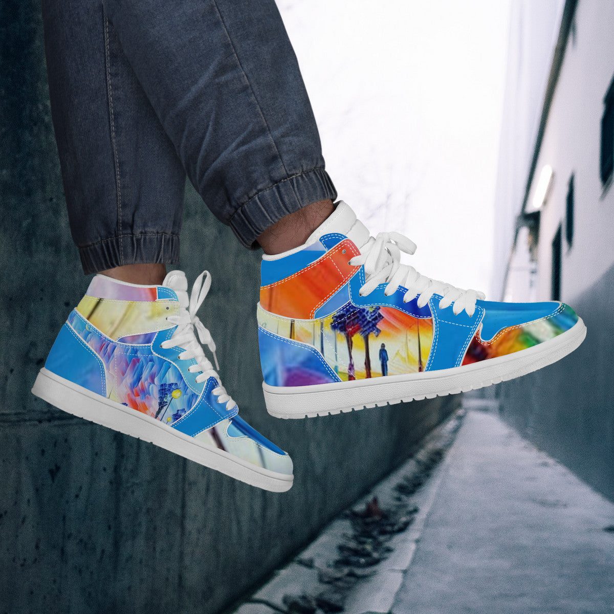 Mens High Top | Palisades SM Piece | Artist Design | - Art Meets Apparel