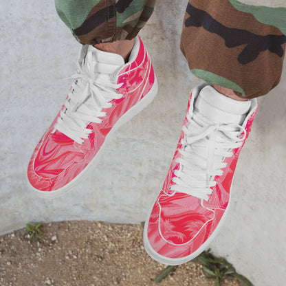 Tropicali Pink | High Top Sneakers | Artist Designed - Art Meets Apparel