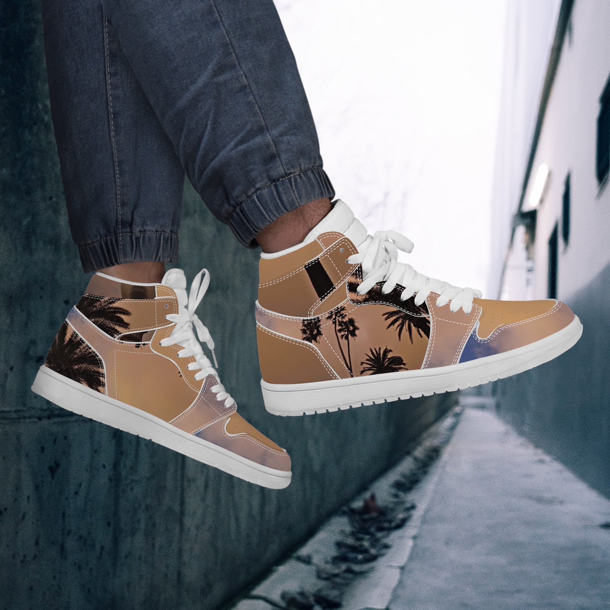 Sandstorm | Men's High Top | Eco Leather Sneaker | Artist Designed - Art Meets Apparel