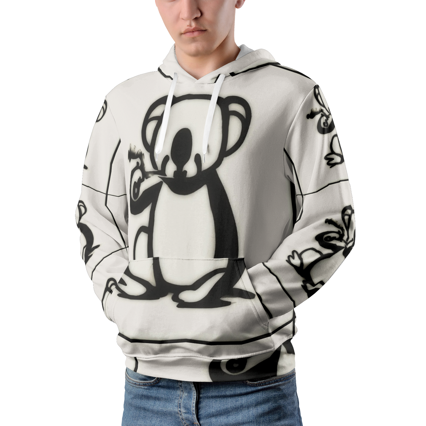 Smokin Koala Off White | Men's Pullover Hoodies