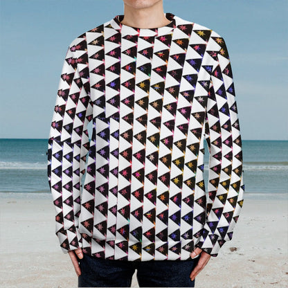 Men's "Geo Painting" Crew Neck Sweater Art Meets Apparel