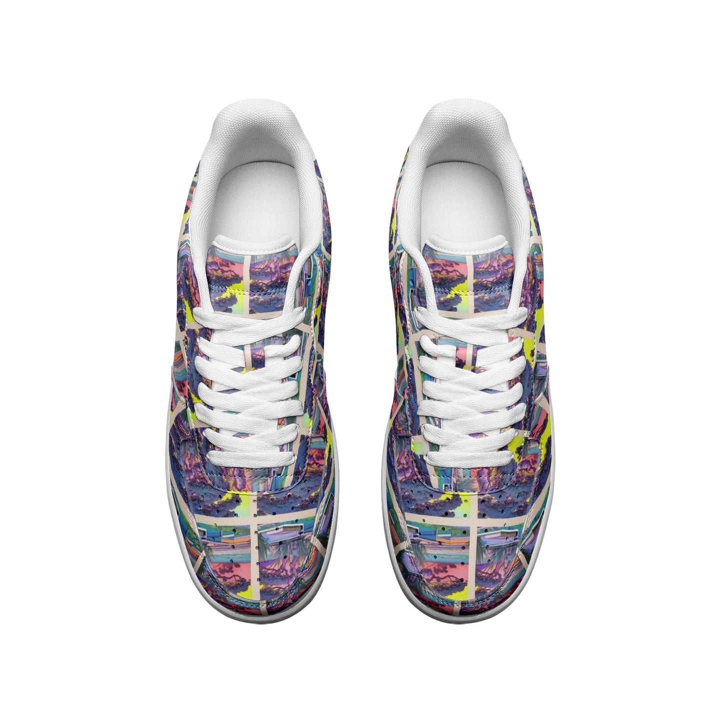 Sunset Purple Smoke | Unisex Low Top Leather Sneakers | LMNE Premier Sneaker Collection