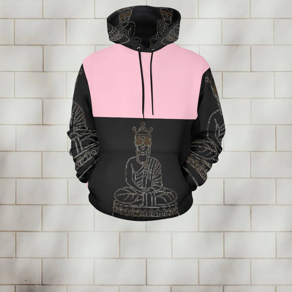 Zen Goddess #2 Pink/Black Mens Hoodie Art Meets Apparel