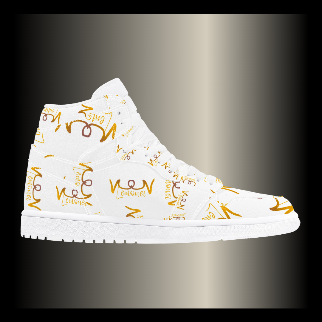 Original #1 Lemonei Design High Top Eco Friendly Leather Sneaker Art Meets Apparel