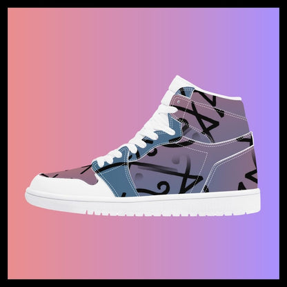 Purps #12 High Top Eco Friendly Leather Sneakers Art Meets Apparel