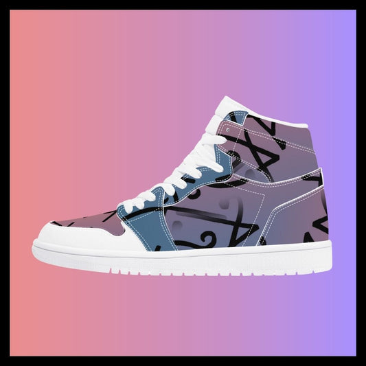 Purps #12 High Top Eco Friendly Leather Sneakers Art Meets Apparel