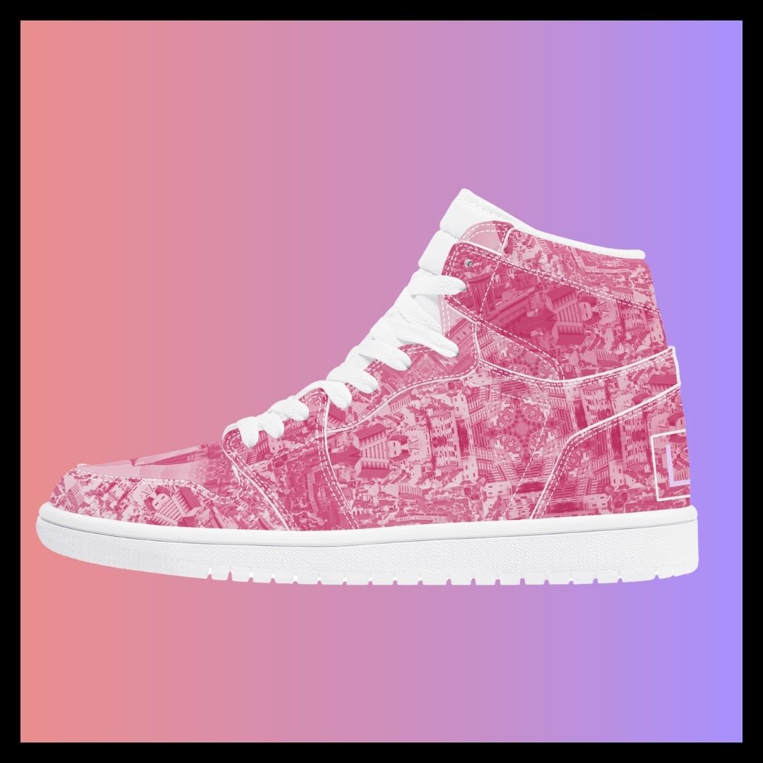 Pink Haze Pt 2 Synthetic Leather Sneaker Art Meets Apparel