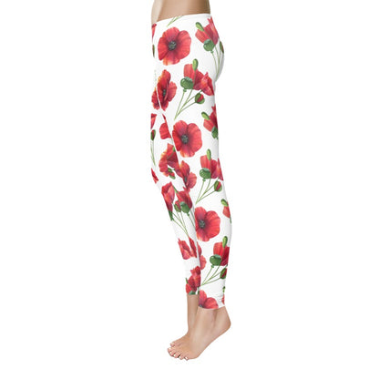 Poppy Red | Women's Temp Control Cotton Leggings | LMNE Women's Collection