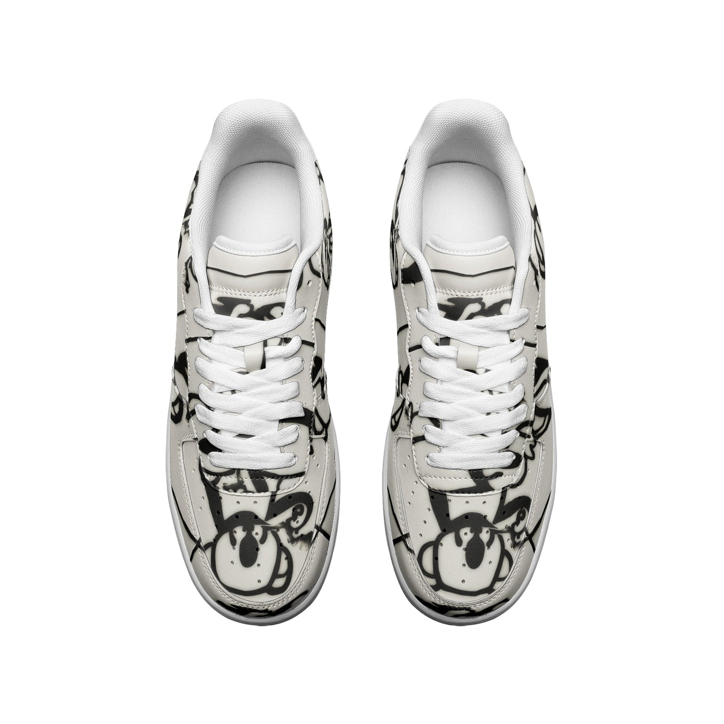 Doodle Smoke in Sand | Low Top Leather Sneakers | Premier Collection