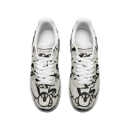 Doodle Smoke in Sand | Low Top Leather Sneakers | Premier Collection