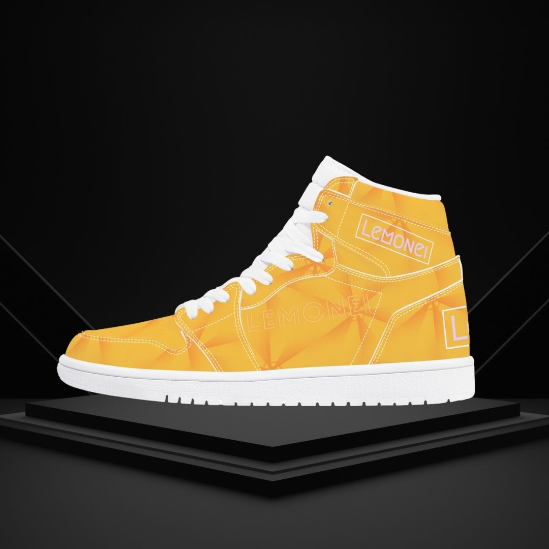 Golden Kamikaze High Tops Eco Leather Sneakers Art Meets Apparel