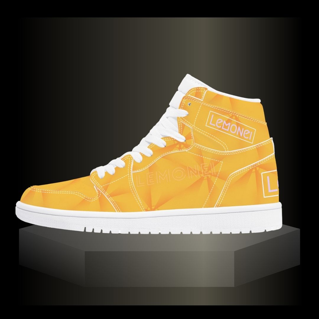 Golden Kamikaze High Tops Eco Leather Sneakers Art Meets Apparel